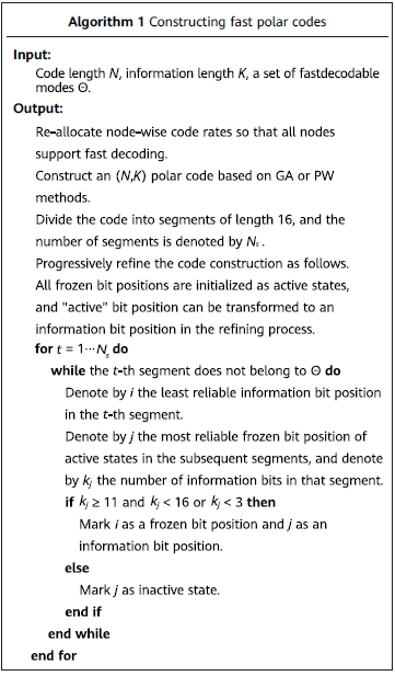 fast polar codes, Tbps communication